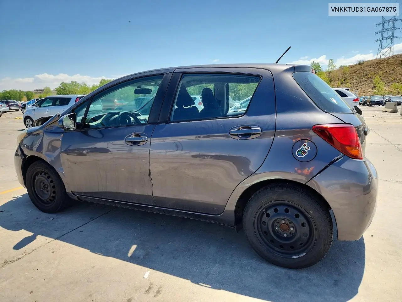2016 Toyota Yaris 5-Door L VIN: VNKKTUD31GA067875 Lot: 61286616