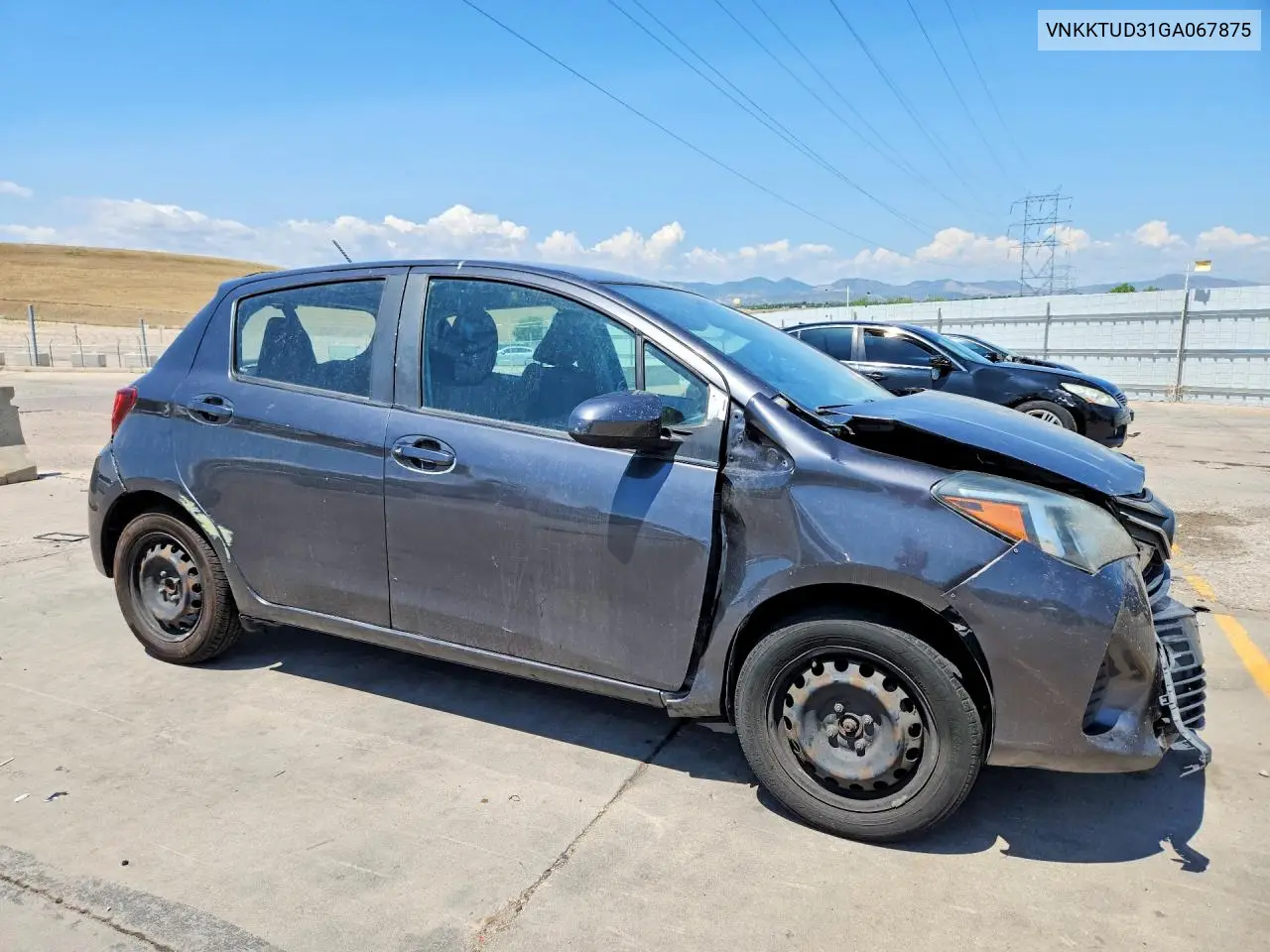 2016 Toyota Yaris 5-Door L VIN: VNKKTUD31GA067875 Lot: 61286616