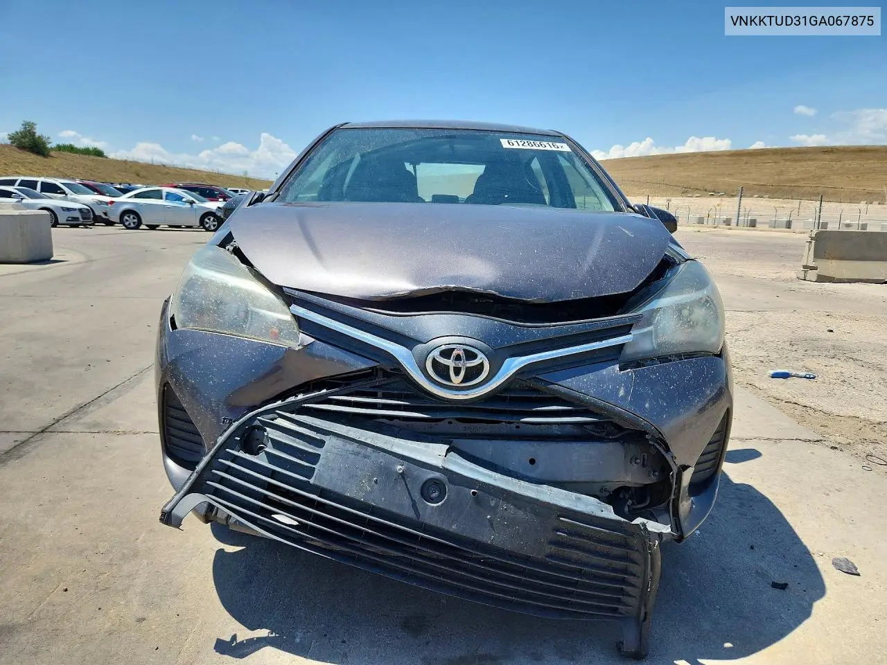 2016 Toyota Yaris 5-Door L VIN: VNKKTUD31GA067875 Lot: 61286616