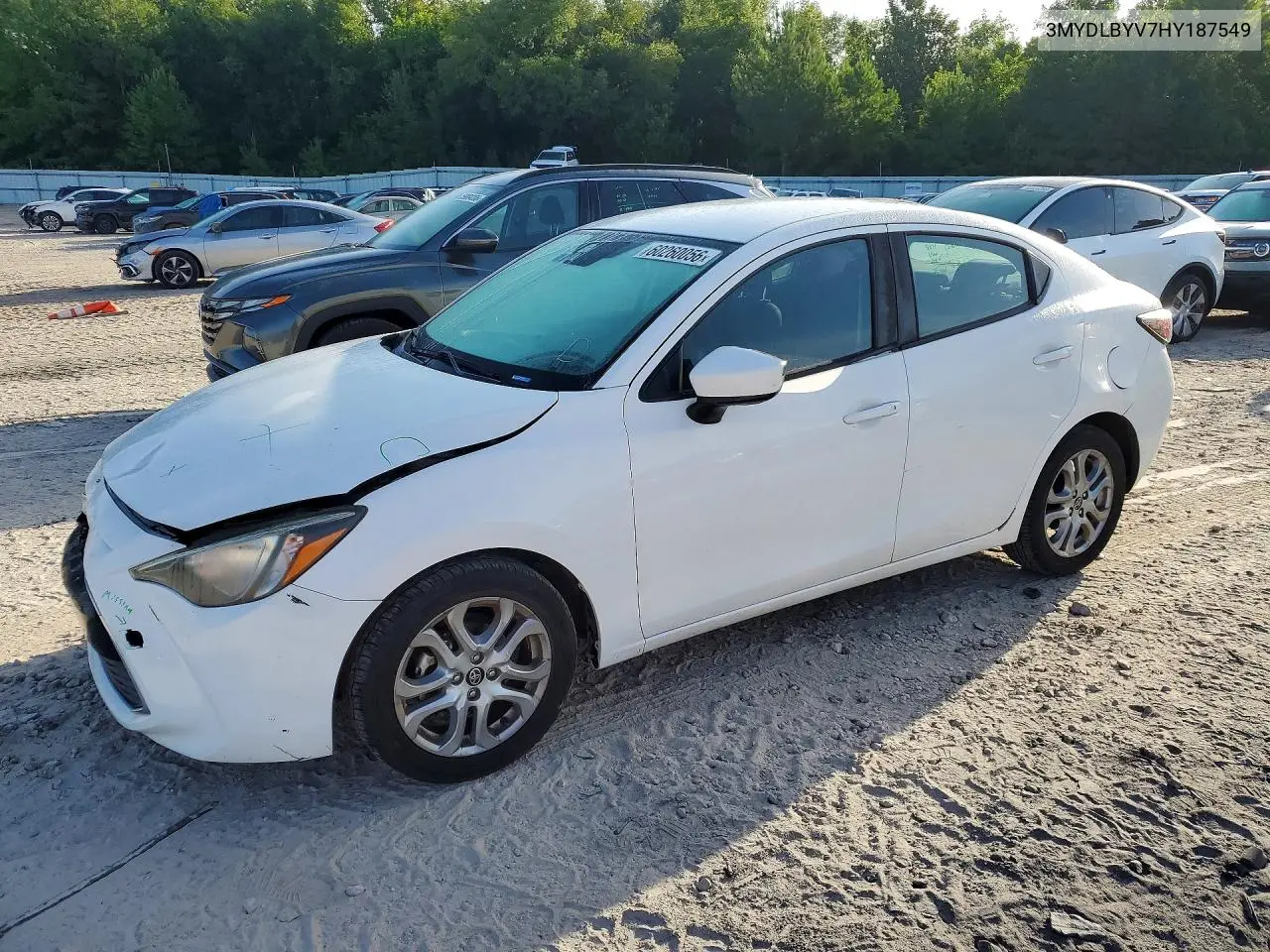 2017 Toyota Yaris VIN: 3MYDLBYV7HY187549 Lot: 60260056