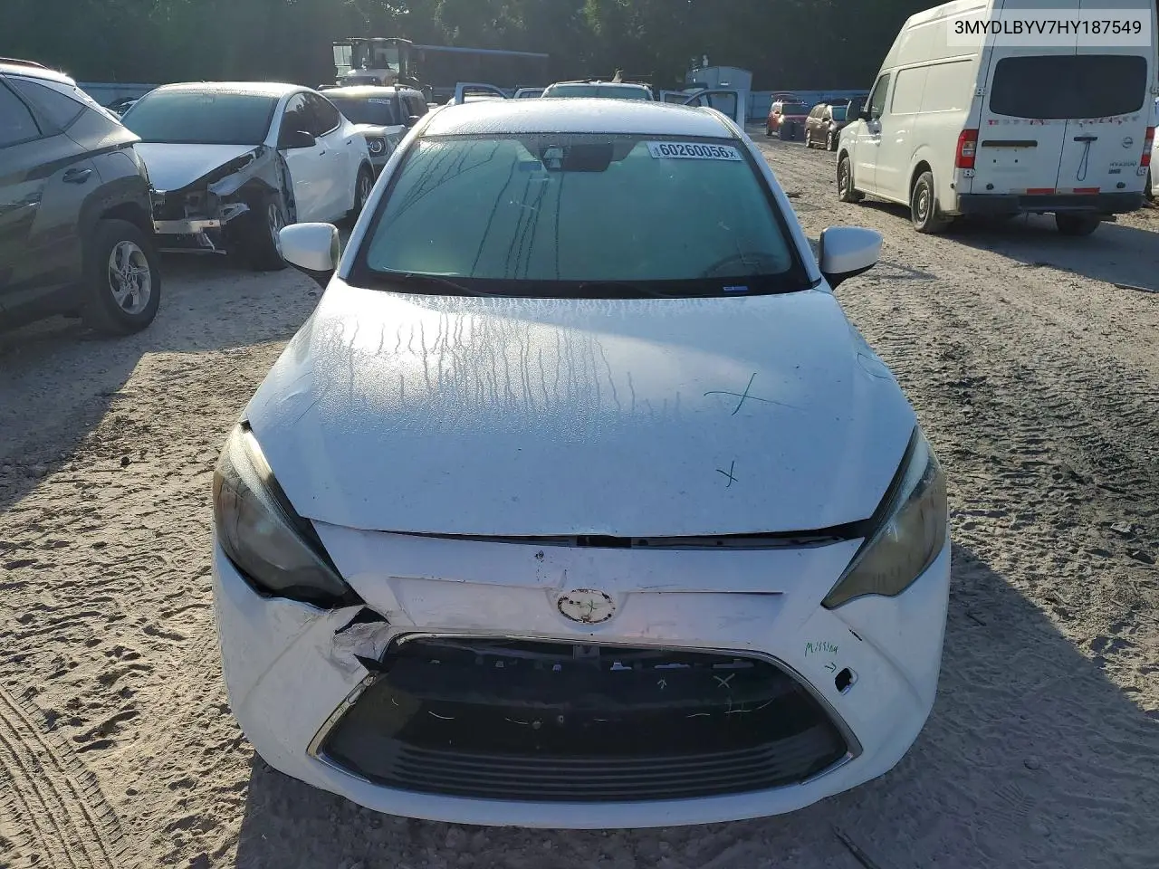 2017 Toyota Yaris VIN: 3MYDLBYV7HY187549 Lot: 60260056