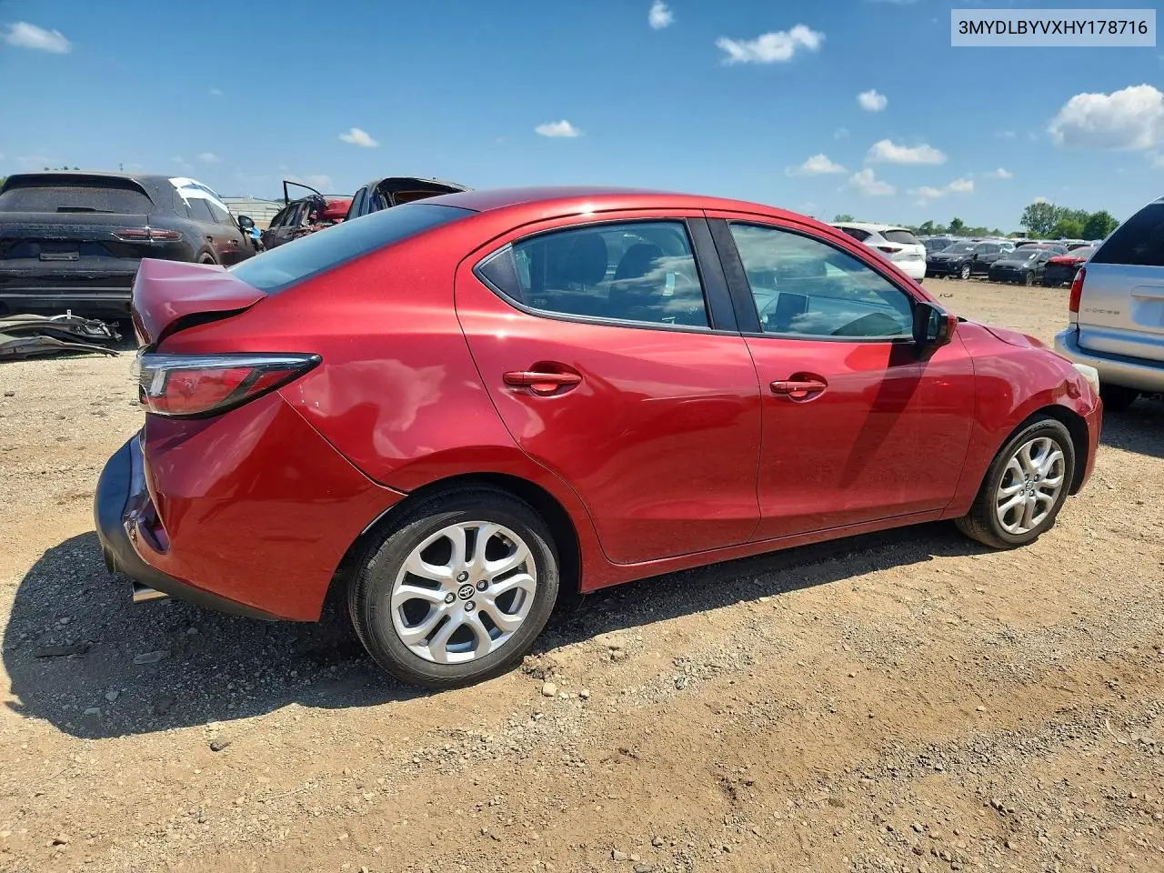2017 Toyota Yaris Ia Base VIN: 3MYDLBYVXHY178716 Lot: 60806646