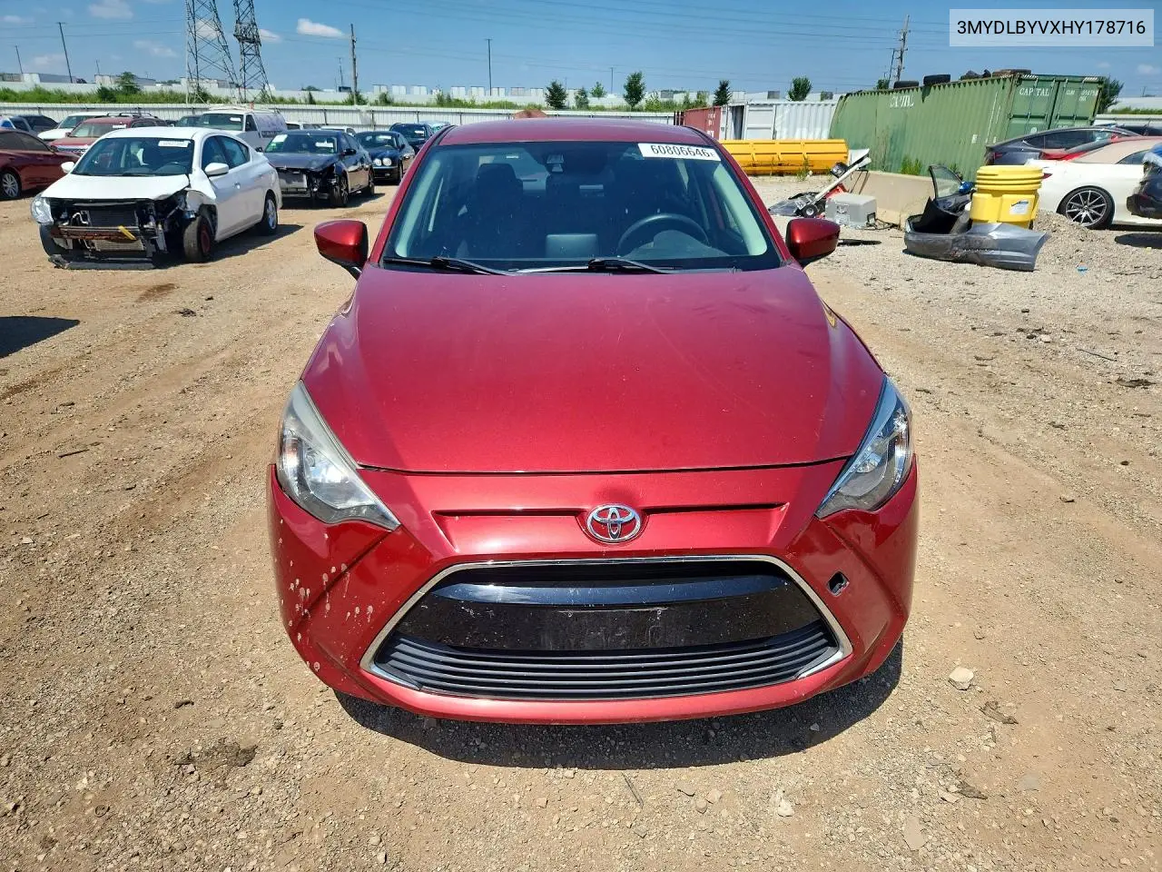 2017 Toyota Yaris Ia Base VIN: 3MYDLBYVXHY178716 Lot: 60806646
