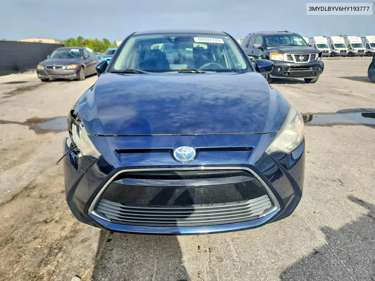 2017 Toyota Yaris Base VIN: 3MYDLBYV6HY193777 Lot: 60937176