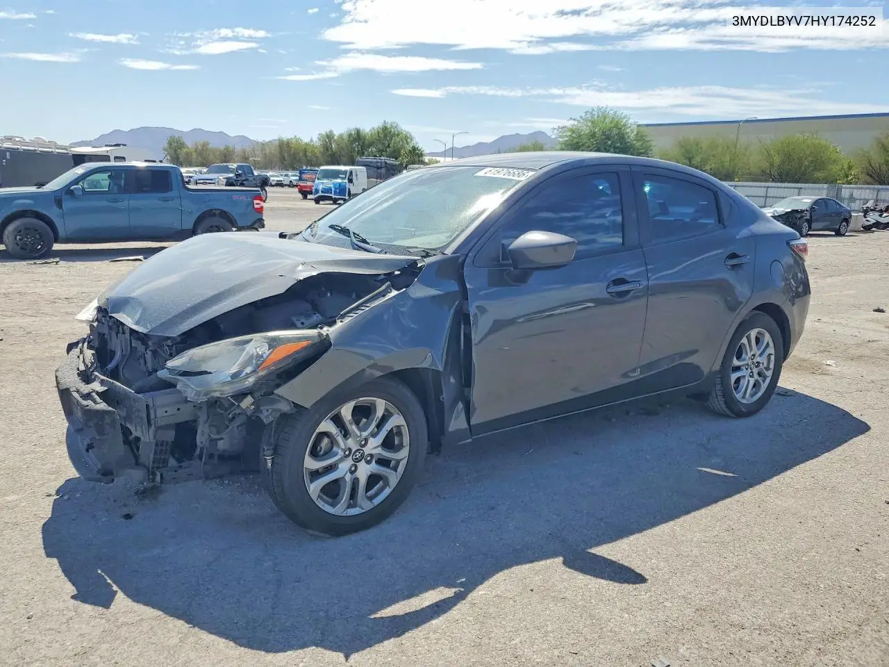 2017 Toyota Yaris Ia Base VIN: 3MYDLBYV7HY174252 Lot: 61976686