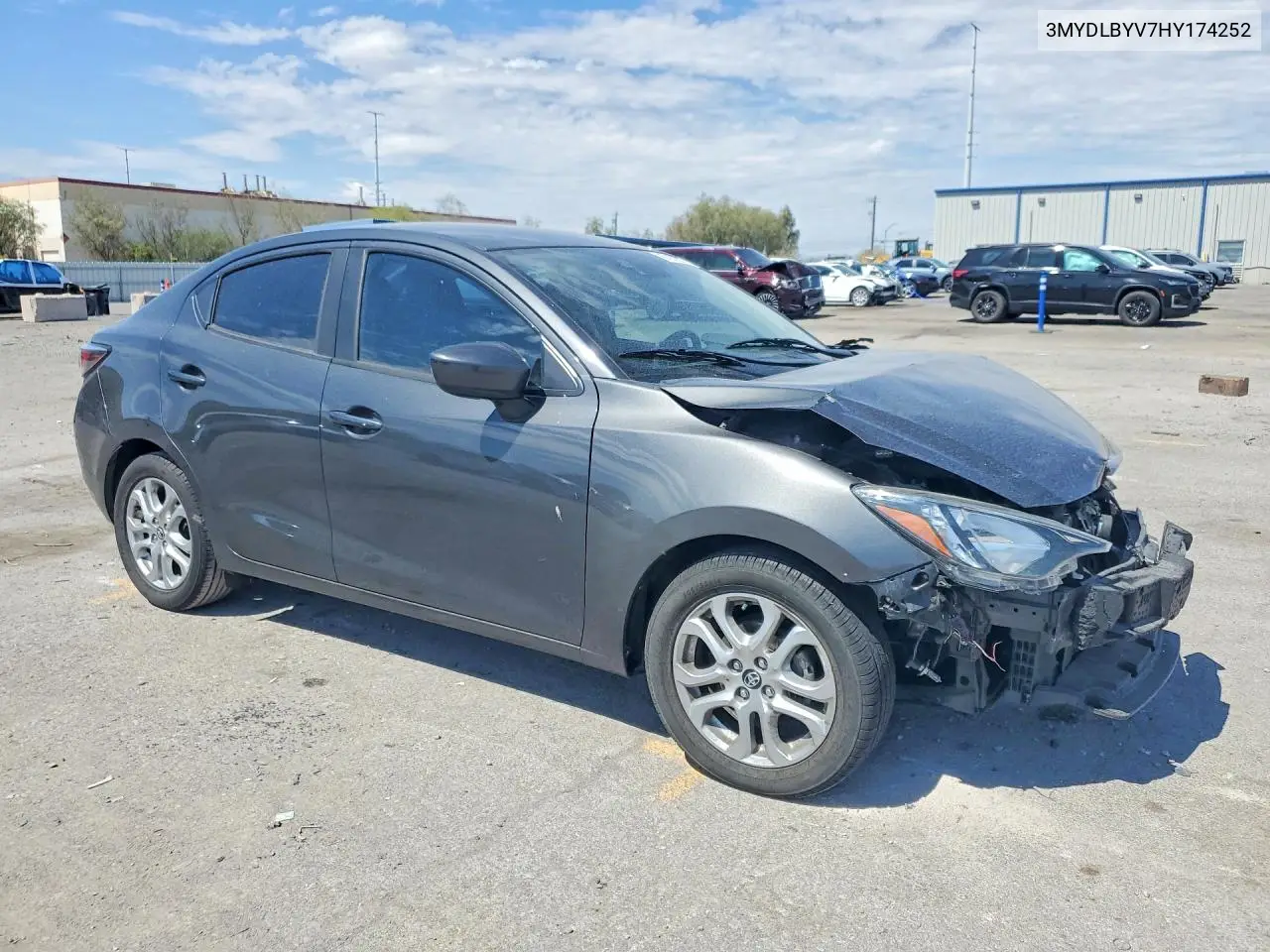 2017 Toyota Yaris Ia Base VIN: 3MYDLBYV7HY174252 Lot: 61976686