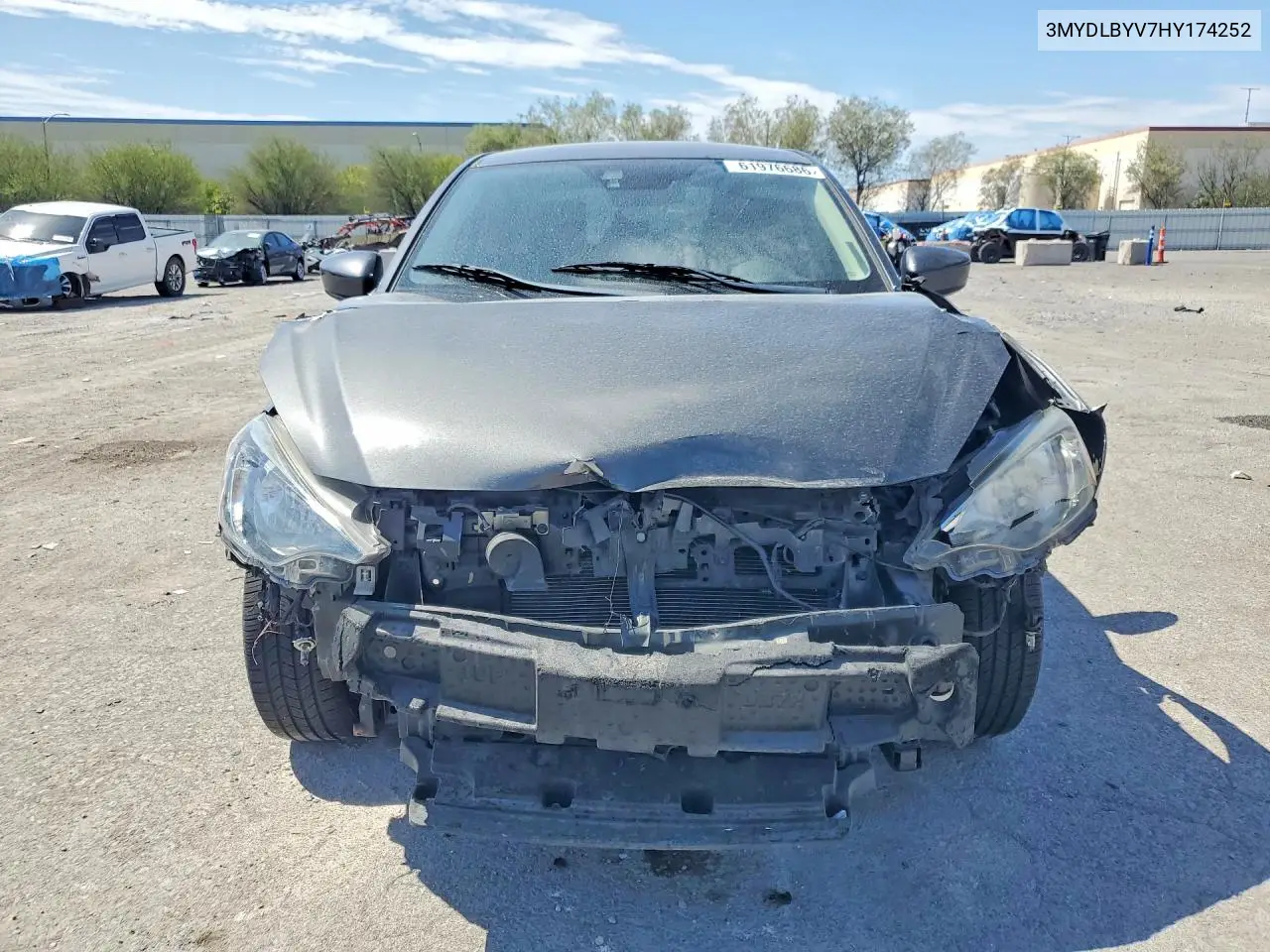 2017 Toyota Yaris Ia Base VIN: 3MYDLBYV7HY174252 Lot: 61976686