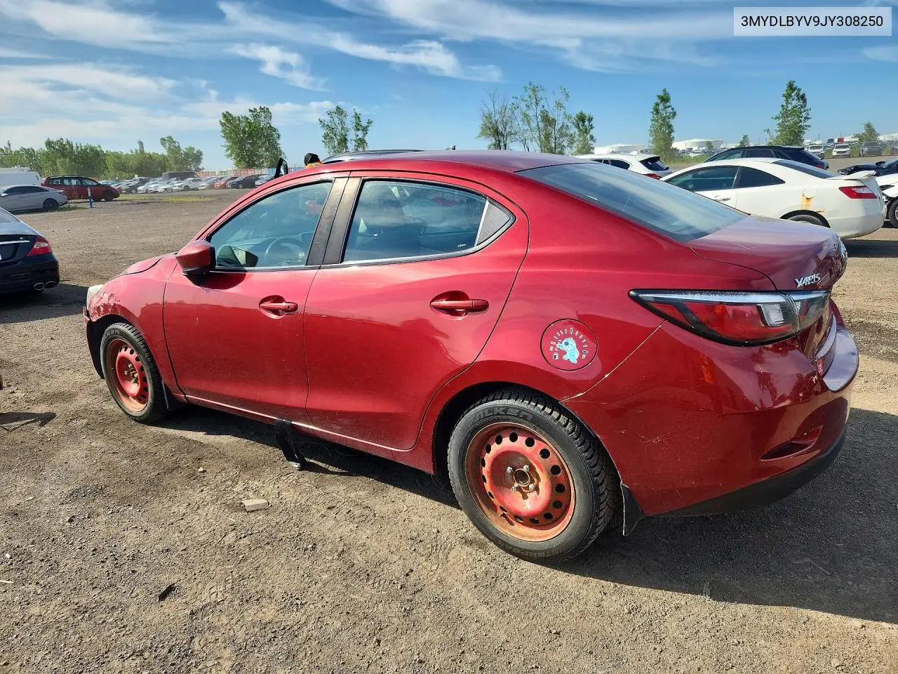 2018 Toyota Yaris Ia Base VIN: 3MYDLBYV9JY308250 Lot: 60366616