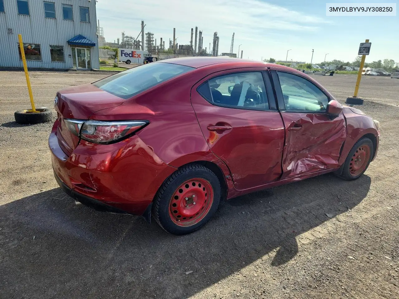 2018 Toyota Yaris Ia Base VIN: 3MYDLBYV9JY308250 Lot: 60366616