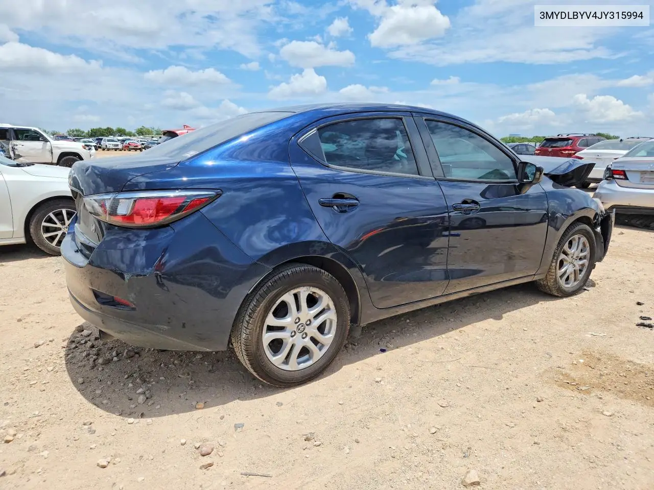 2018 Toyota Yaris Ia Base VIN: 3MYDLBYV4JY315994 Lot: 60417306