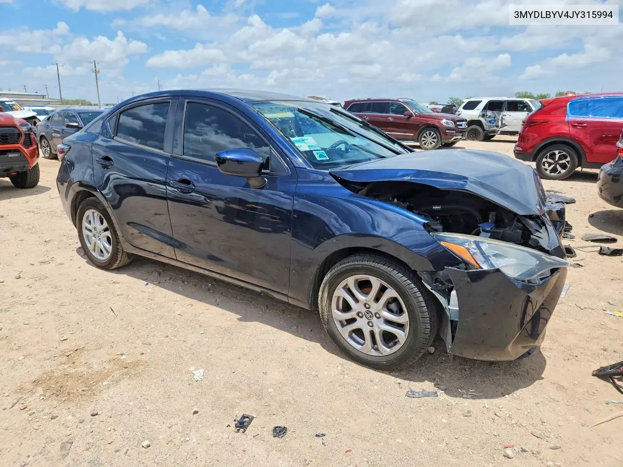 2018 Toyota Yaris Ia Base VIN: 3MYDLBYV4JY315994 Lot: 60417306