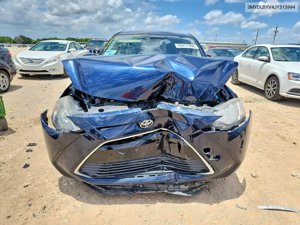 2018 Toyota Yaris Ia Base VIN: 3MYDLBYV4JY315994 Lot: 60417306