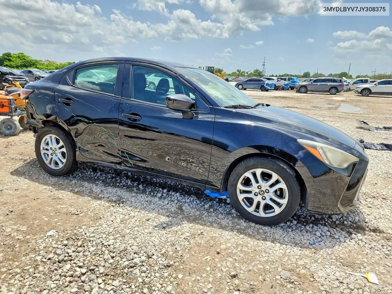 2018 Toyota Yaris Ia Base VIN: 3MYDLBYV7JY308375 Lot: 60639436