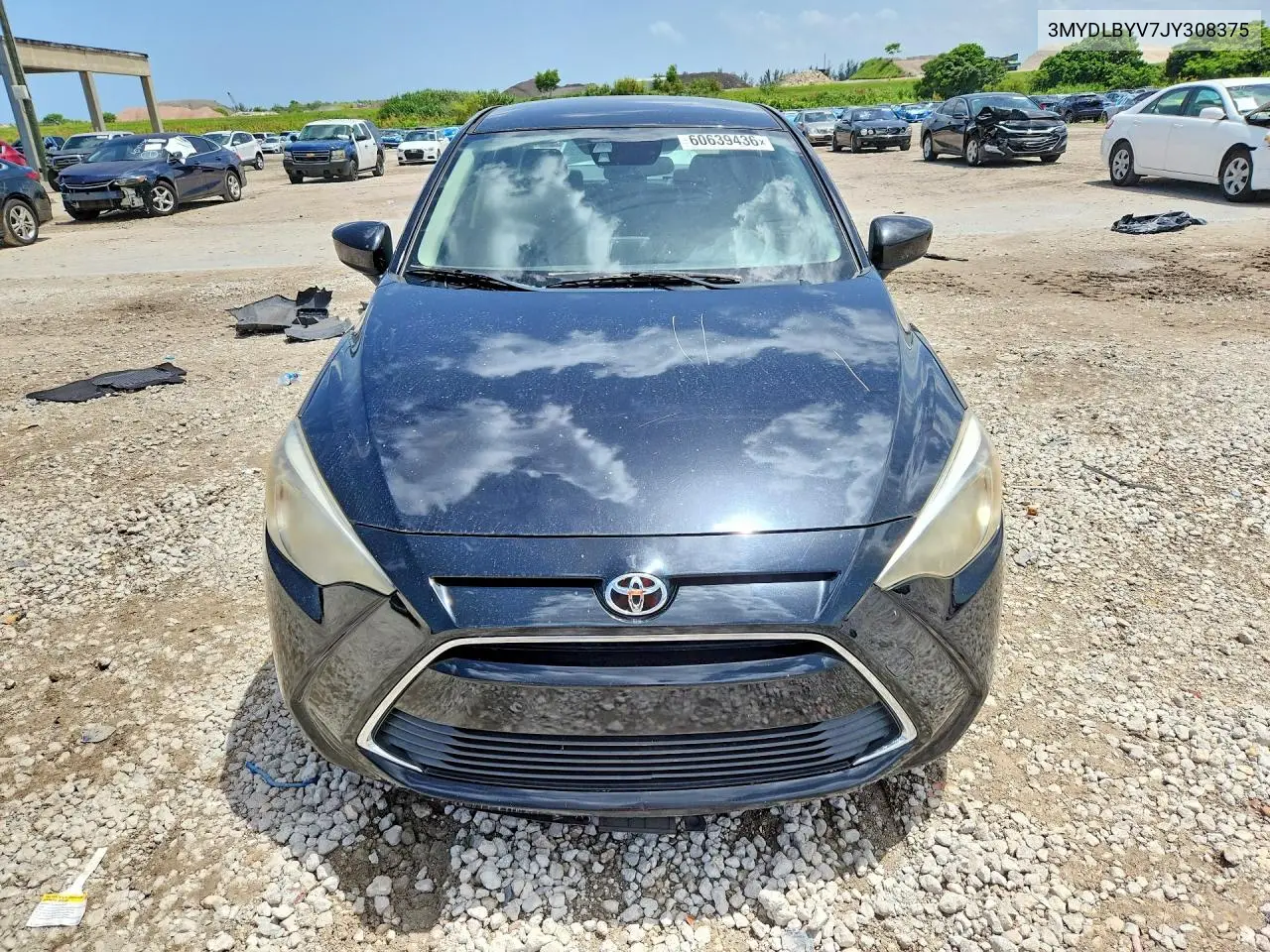 2018 Toyota Yaris Ia Base VIN: 3MYDLBYV7JY308375 Lot: 60639436