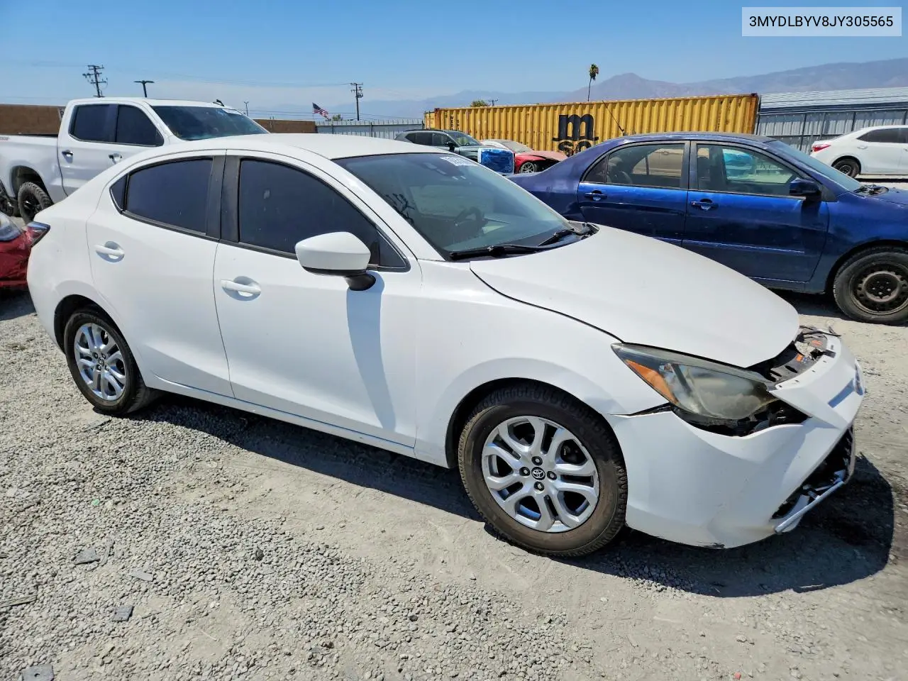 2018 Toyota Yaris Ia Base VIN: 3MYDLBYV8JY305565 Lot: 60874366