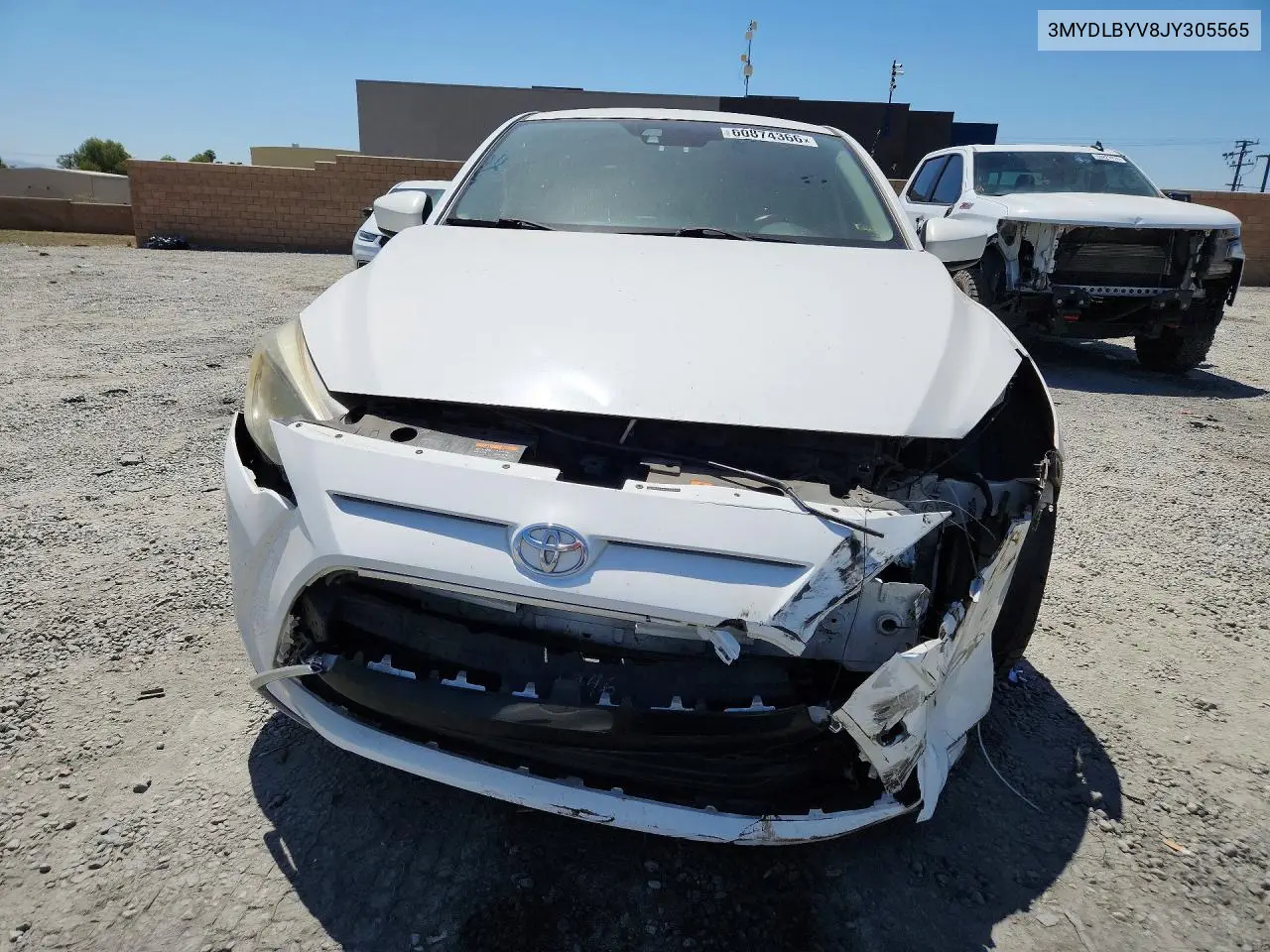 2018 Toyota Yaris Ia Base VIN: 3MYDLBYV8JY305565 Lot: 60874366