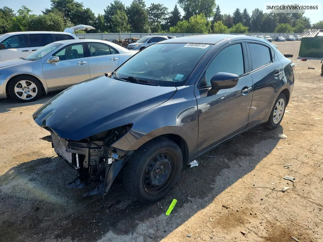2019 Toyota Yaris L VIN: 3MYDLBYV8KY520865 Lot: 59690816