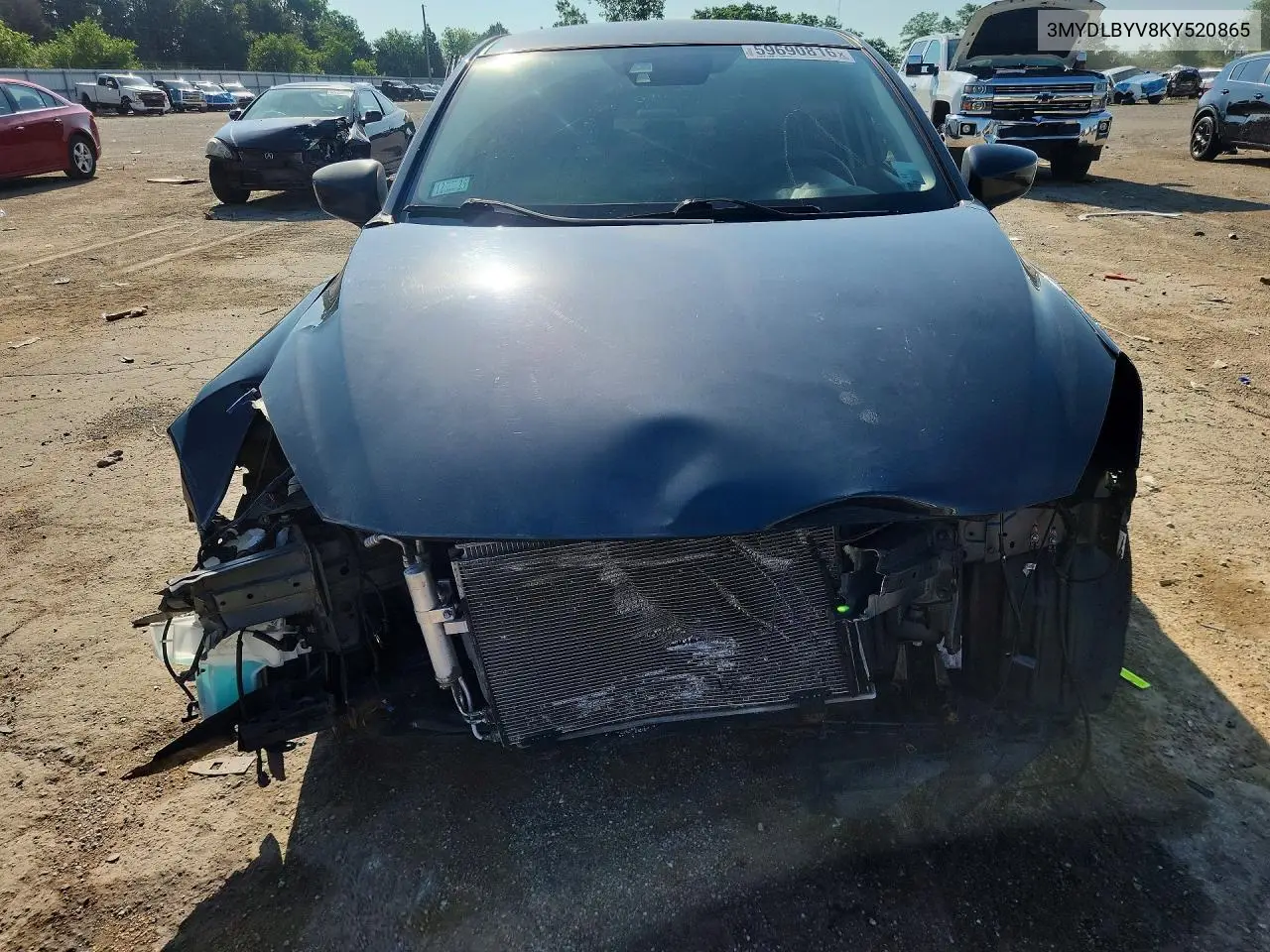 2019 Toyota Yaris L VIN: 3MYDLBYV8KY520865 Lot: 59690816