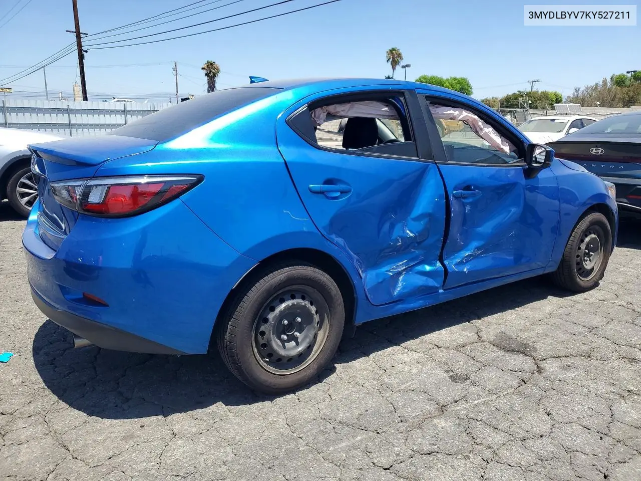 2019 Toyota Yaris Le VIN: 3MYDLBYV7KY527211 Lot: 59720806
