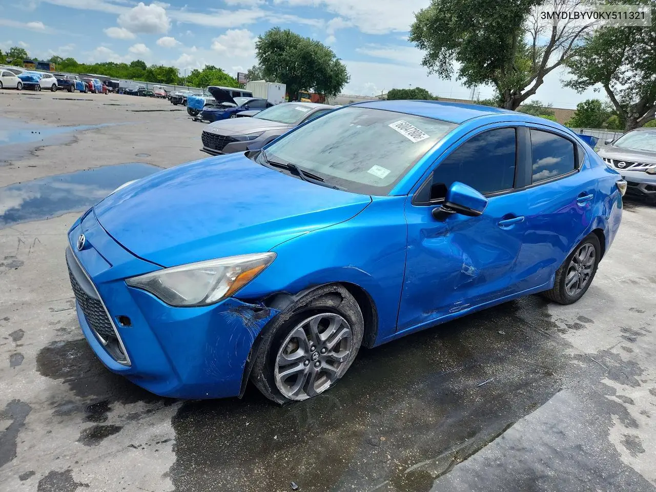 2019 Toyota Yaris Le VIN: 3MYDLBYV0KY511321 Lot: 60047806