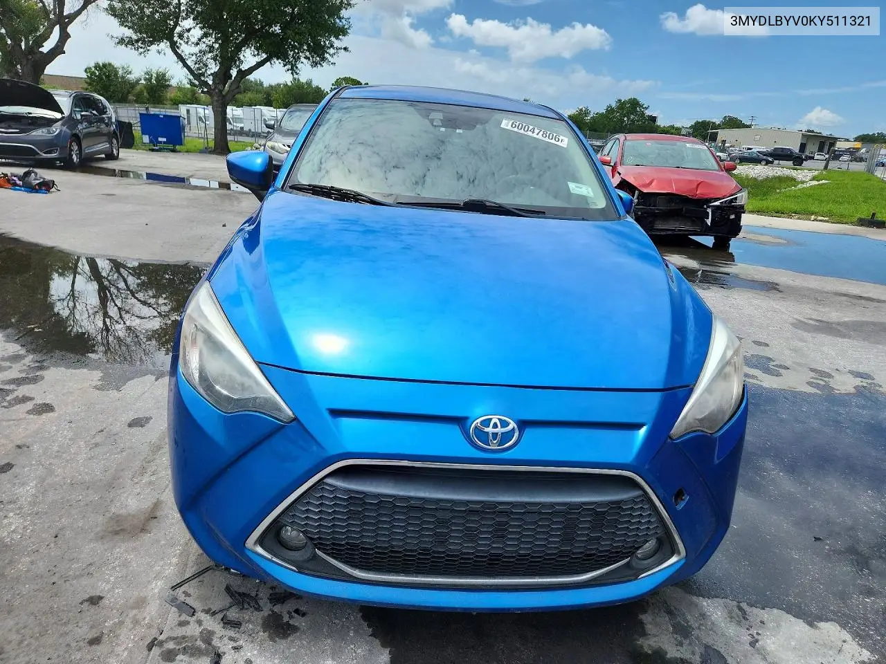2019 Toyota Yaris Le VIN: 3MYDLBYV0KY511321 Lot: 60047806