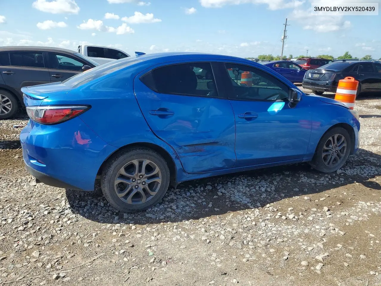 2019 Toyota Yaris Le VIN: 3MYDLBYV2KY520439 Lot: 60363136