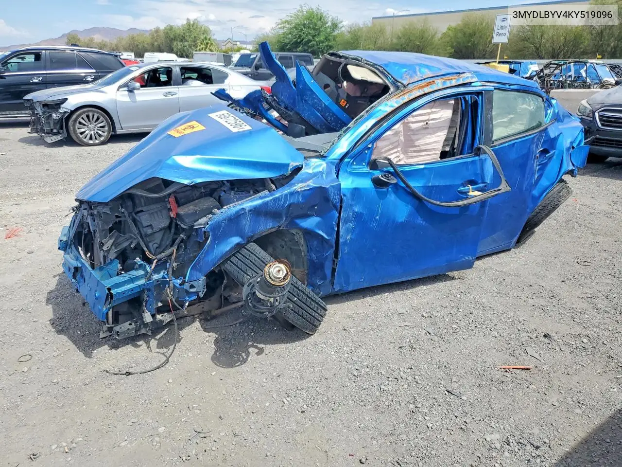 2019 Toyota Yaris Xle VIN: 3MYDLBYV4KY519096 Lot: 60672596