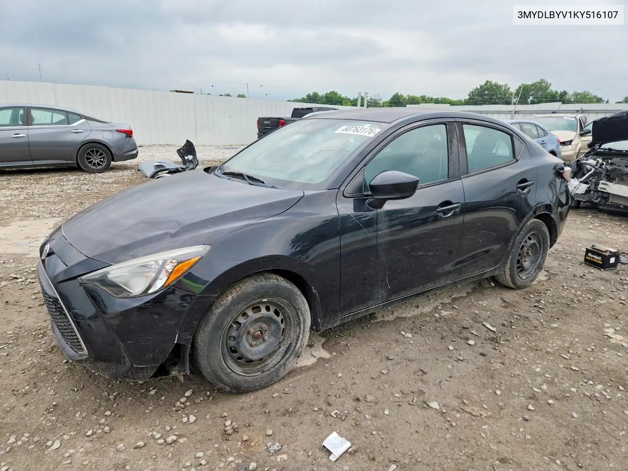 2019 Toyota Yaris L VIN: 3MYDLBYV1KY516107 Lot: 60763176