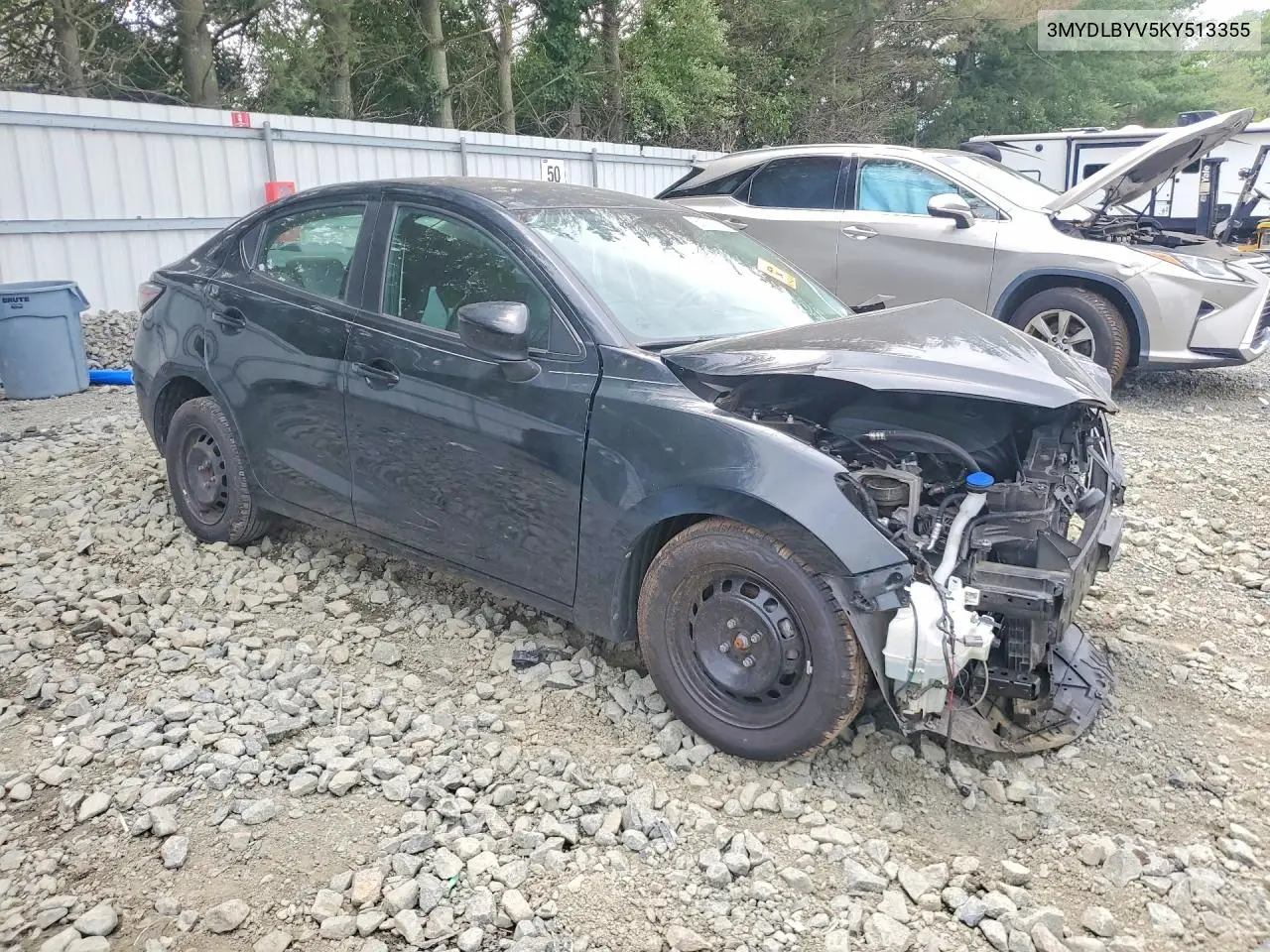 2019 Toyota Yaris L VIN: 3MYDLBYV5KY513355 Lot: 60792316