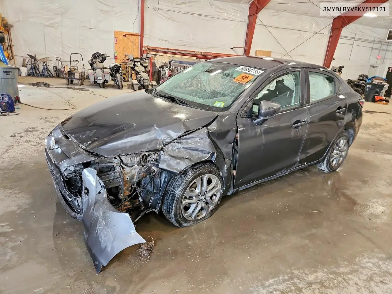 2019 Toyota Yaris Le VIN: 3MYDLBYV8KY512121 Lot: 60888716