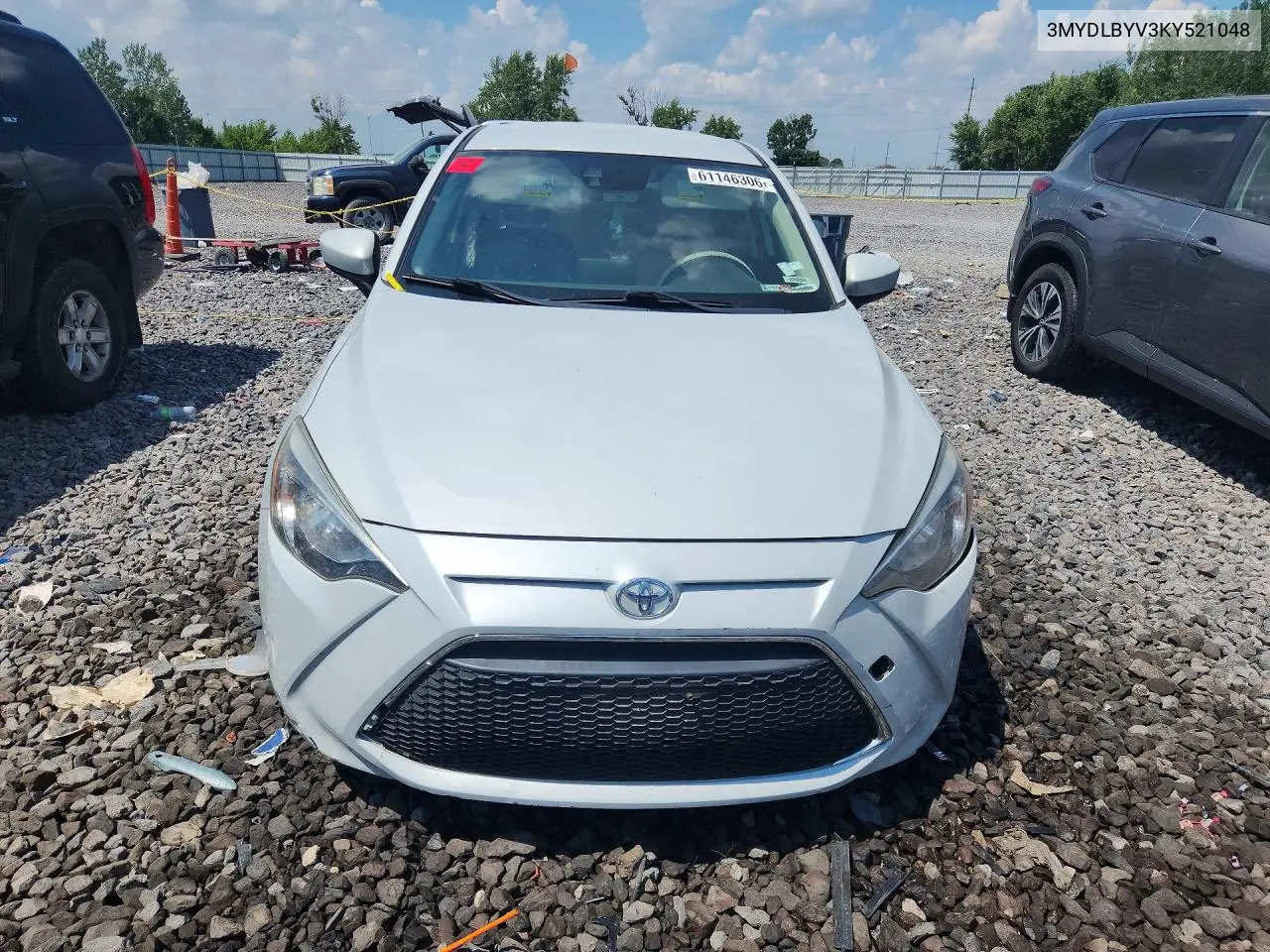 2019 Toyota Yaris L VIN: 3MYDLBYV3KY521048 Lot: 61146306