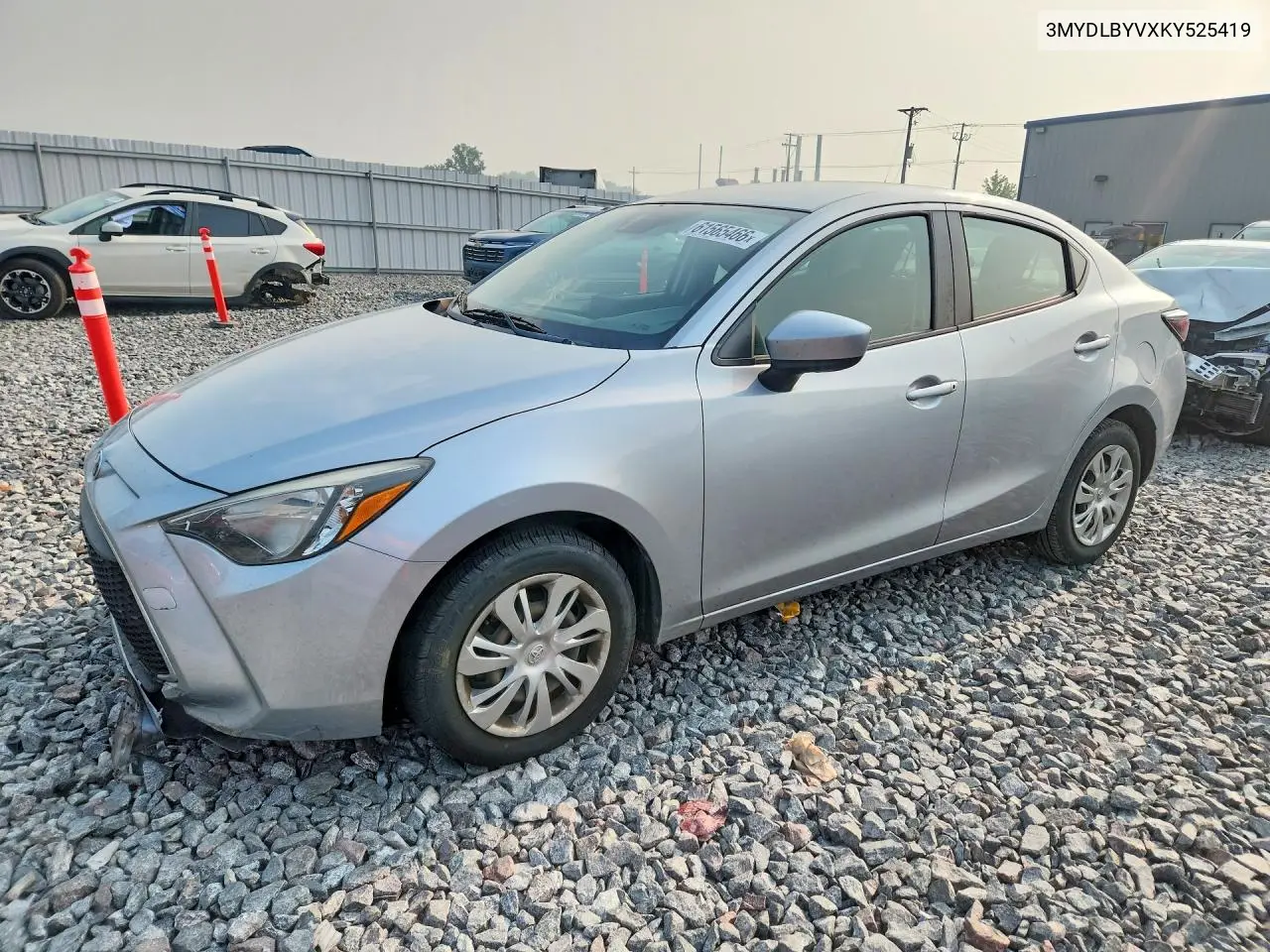 2019 Toyota Yaris L VIN: 3MYDLBYVXKY525419 Lot: 61565466