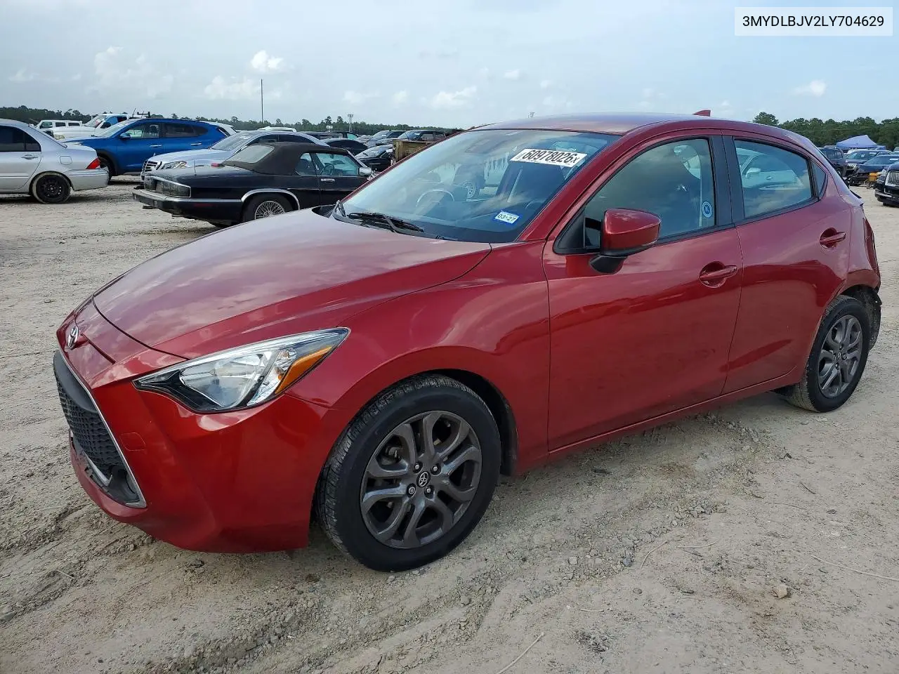 2020 Toyota Yaris Hatchback Le VIN: 3MYDLBJV2LY704629 Lot: 60978026