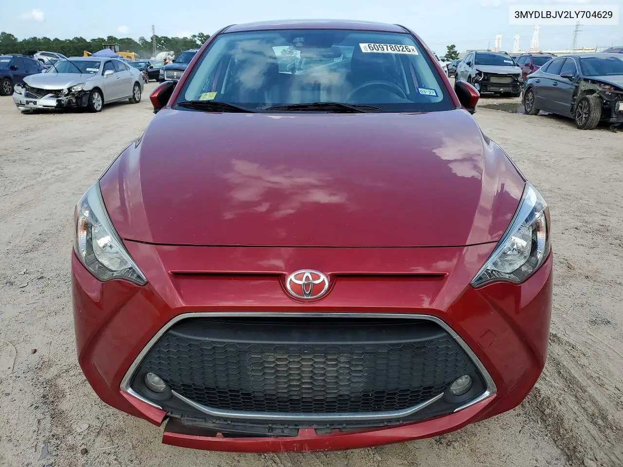 2020 Toyota Yaris Hatchback Le VIN: 3MYDLBJV2LY704629 Lot: 60978026