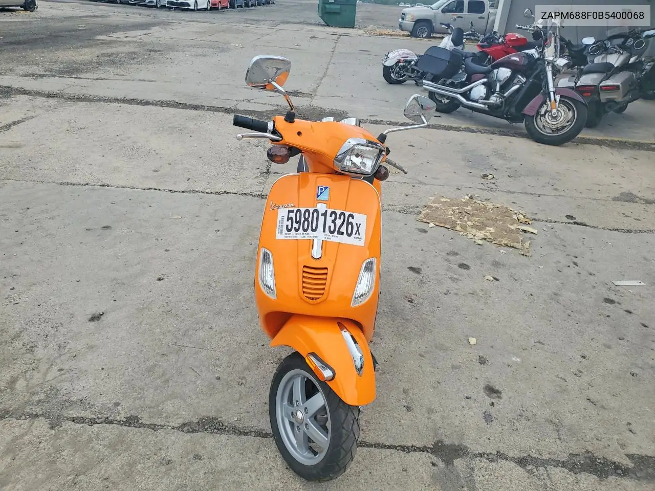 2011 Vespa Lx 150Ie VIN: ZAPM688F0B5400068 Lot: 59801326