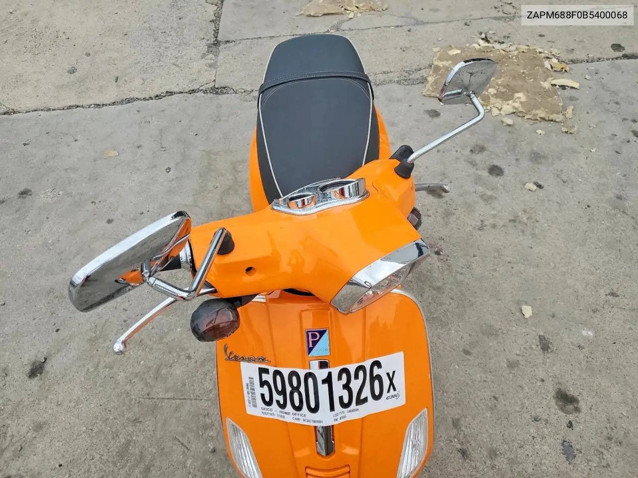 2011 Vespa Lx 150Ie VIN: ZAPM688F0B5400068 Lot: 59801326