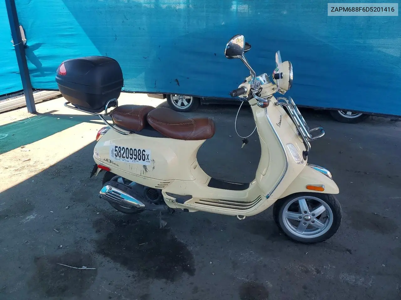 2013 Vespa Lx 150Ie VIN: ZAPM688F6D5201416 Lot: 58209986