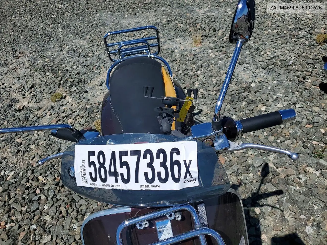 2013 Vespa Gts 300 Super VIN: ZAPM459L8D5901625 Lot: 58457336