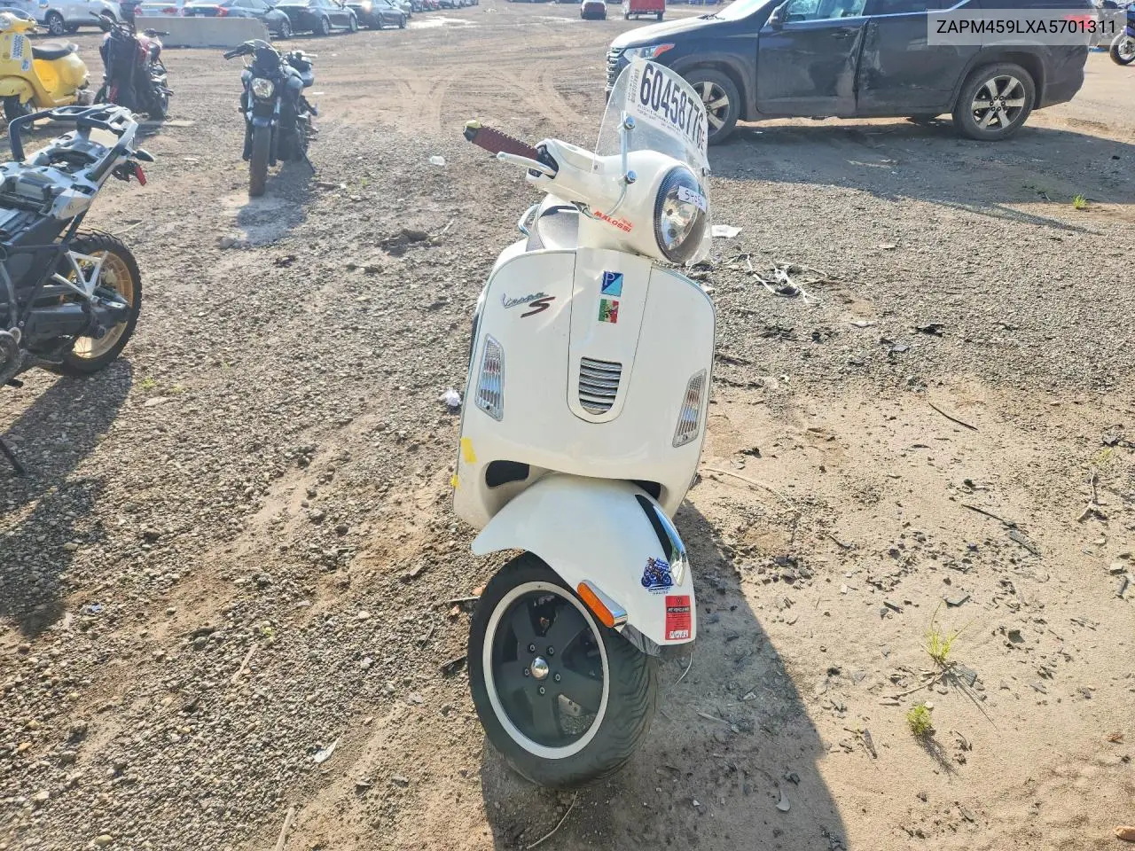 2010 Vespa Gts 300 Super VIN: ZAPM459LXA5701311 Lot: 60458776