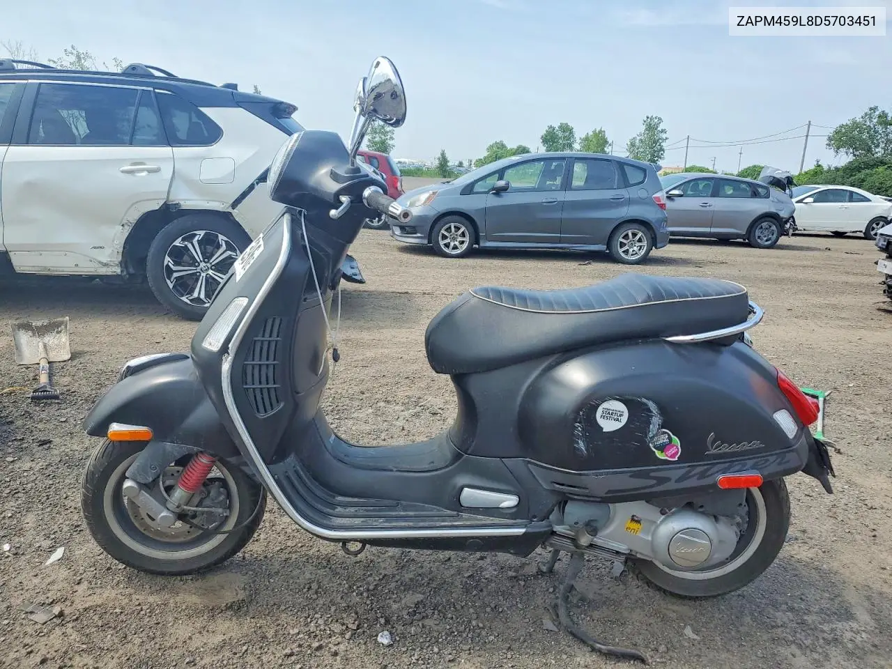 2013 Vespa Gts 300 Super VIN: ZAPM459L8D5703451 Lot: 59247396