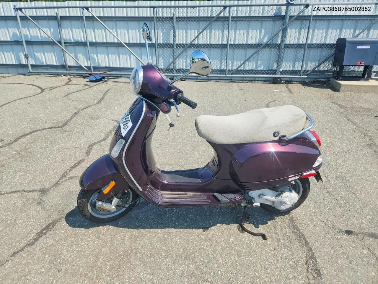 2006 Vespa Lx 50 VIN: ZAPC386B765002852 Lot: 58867986