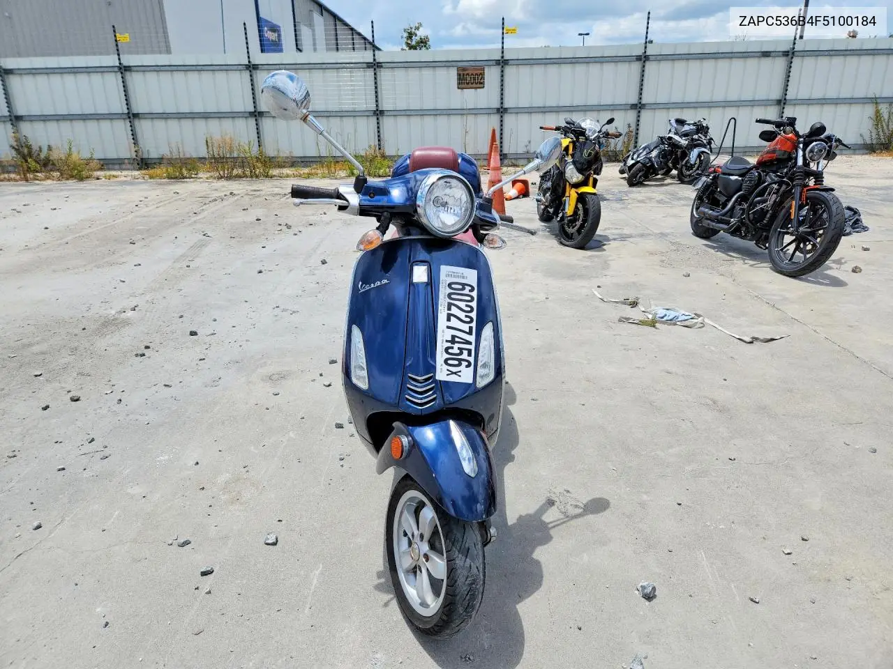 2015 Vespa Primavera 50 4V Ie VIN: ZAPC536B4F5100184 Lot: 60227456