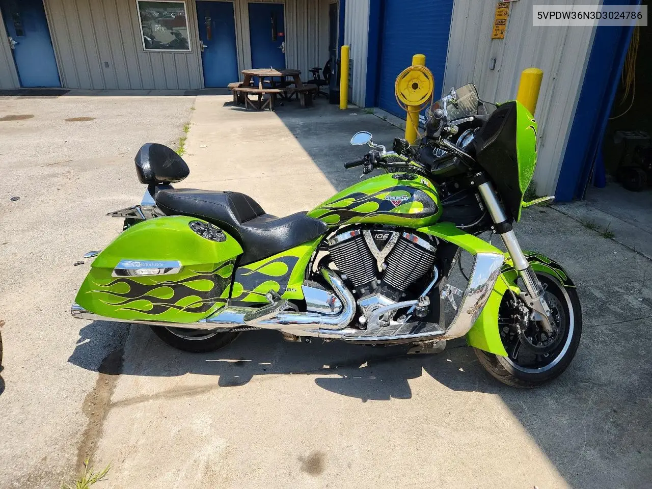2013 Victory Cross Country VIN: 5VPDW36N3D3024786 Lot: 60753596