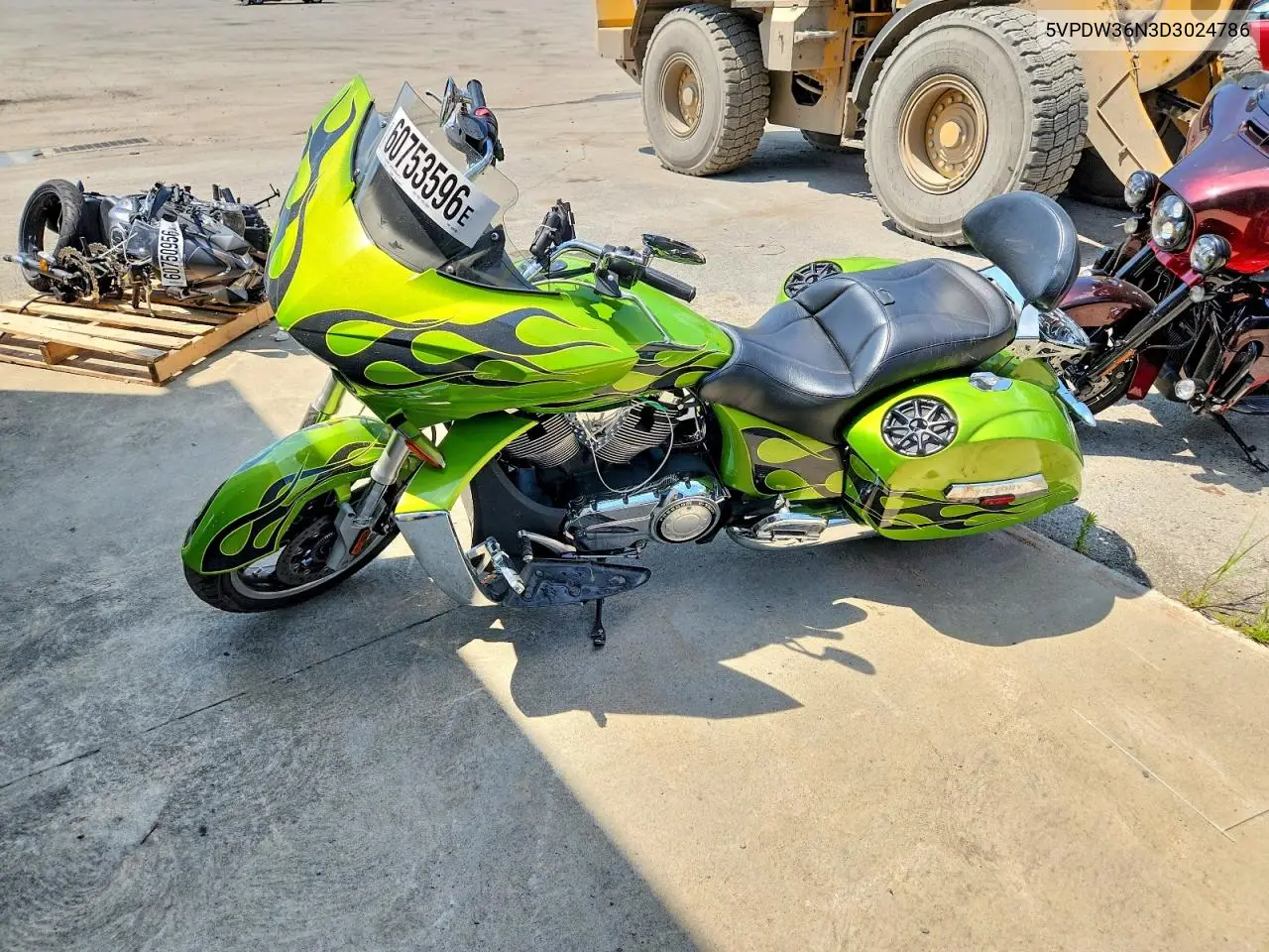 2013 Victory Cross Country VIN: 5VPDW36N3D3024786 Lot: 60753596