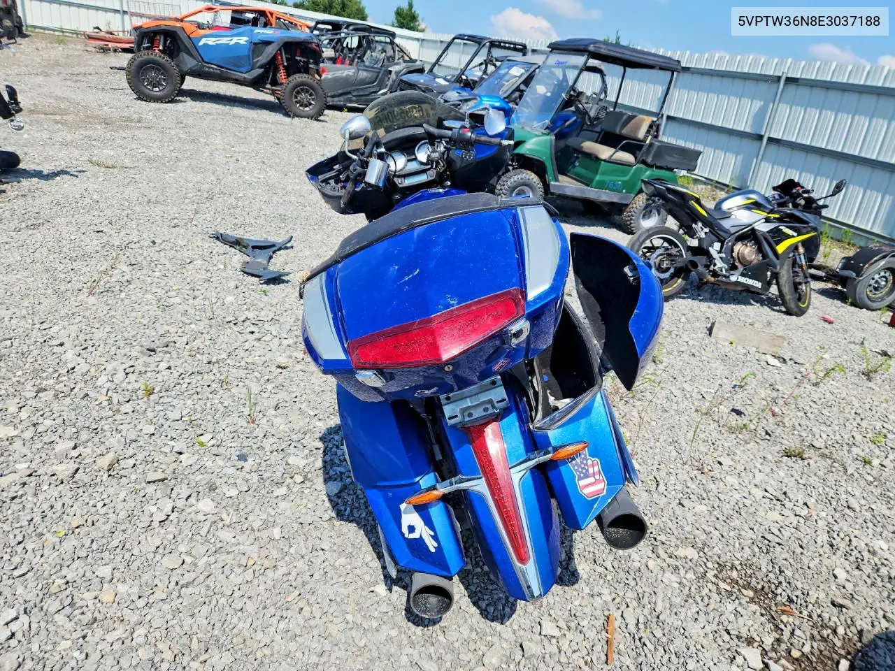 2014 Victory Motorcycles Cross Country Tour VIN: 5VPTW36N8E3037188 Lot: 60559006