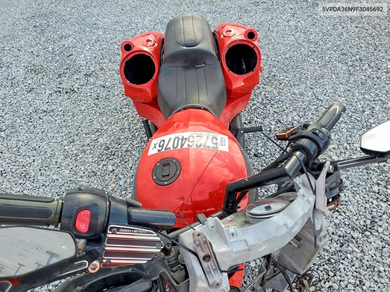 2015 Victory Motorcycles Cross Country 8-Ball VIN: 5VPDA36N9F3045692 Lot: 57264076