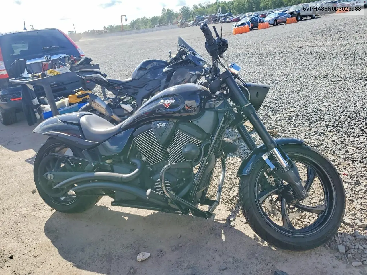 2013 Victory Motorcycles Hammer 8-Ball VIN: 5VPHA36N0D3023983 Lot: 57187516