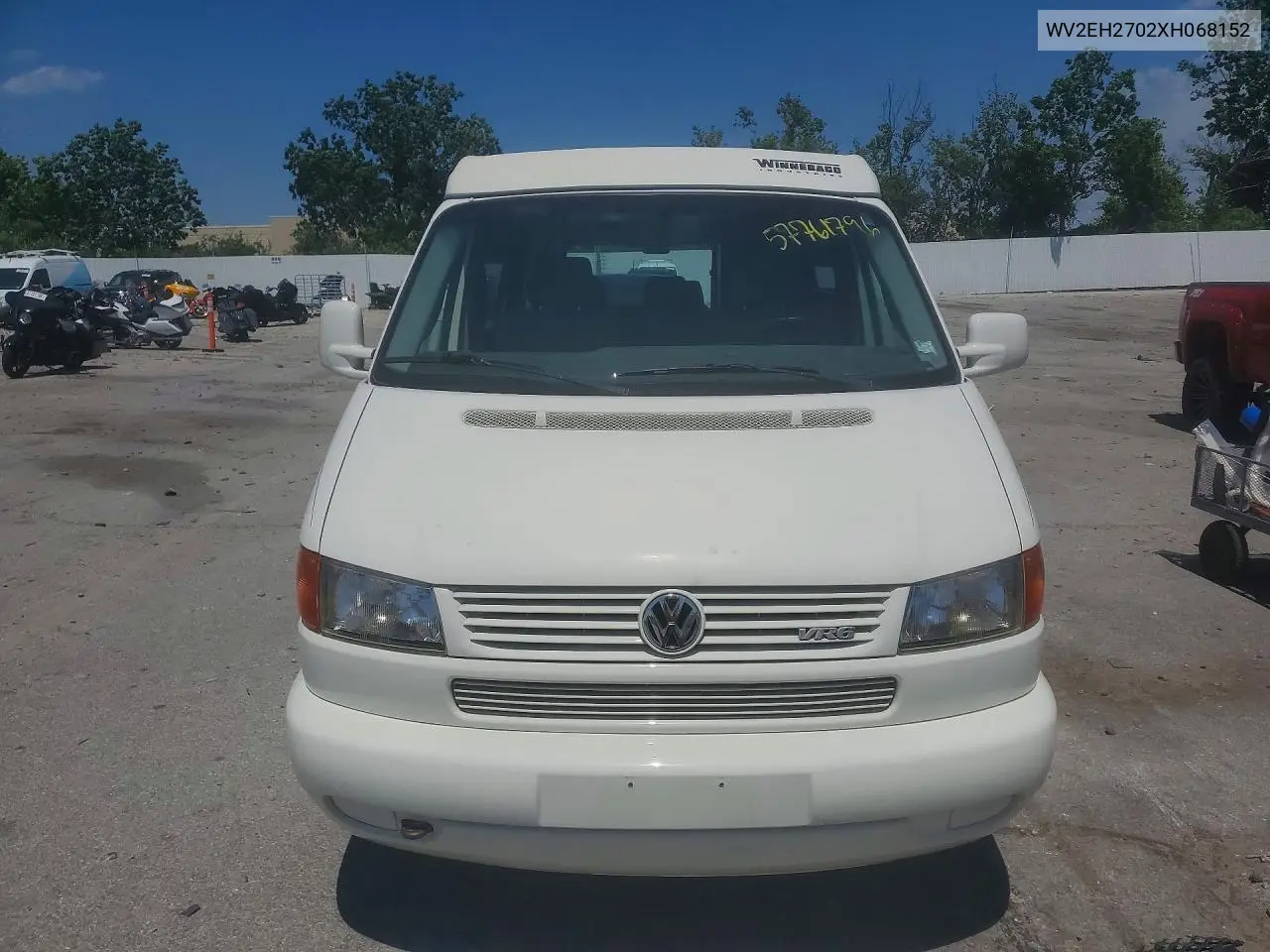1999 Volkswagen Eurovan Camper VIN: WV2EH2702XH068152 Lot: 57761796