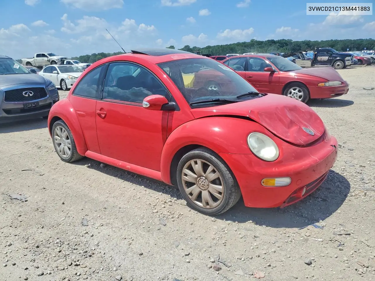 2003 Volkswagen New Beetle Gls VIN: 3VWCD21C13M441883 Lot: 59309506