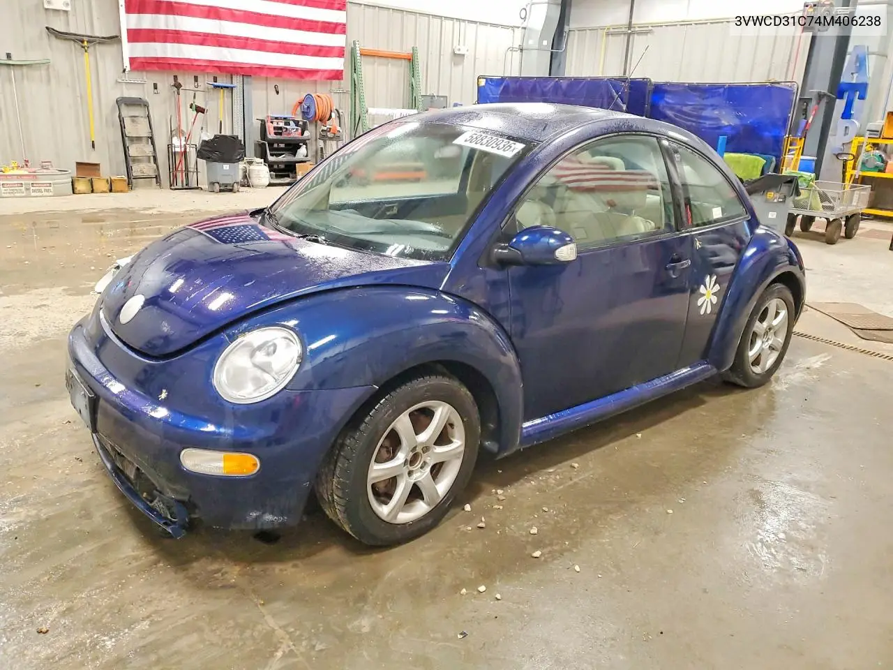 2004 Volkswagen New Beetle Gls VIN: 3VWCD31C74M406238 Lot: 58830936